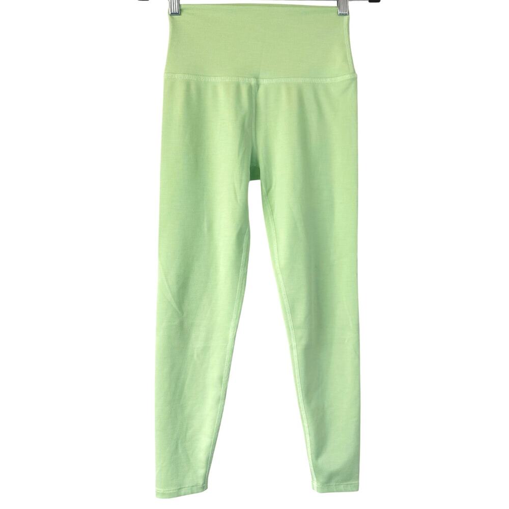 Beyond Yoga Ribbed Leggings 23” Inseam Size M Lime Green *EUC